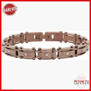 Stainless Steel Link Bracelet 8 Inch Fold Over Clasp